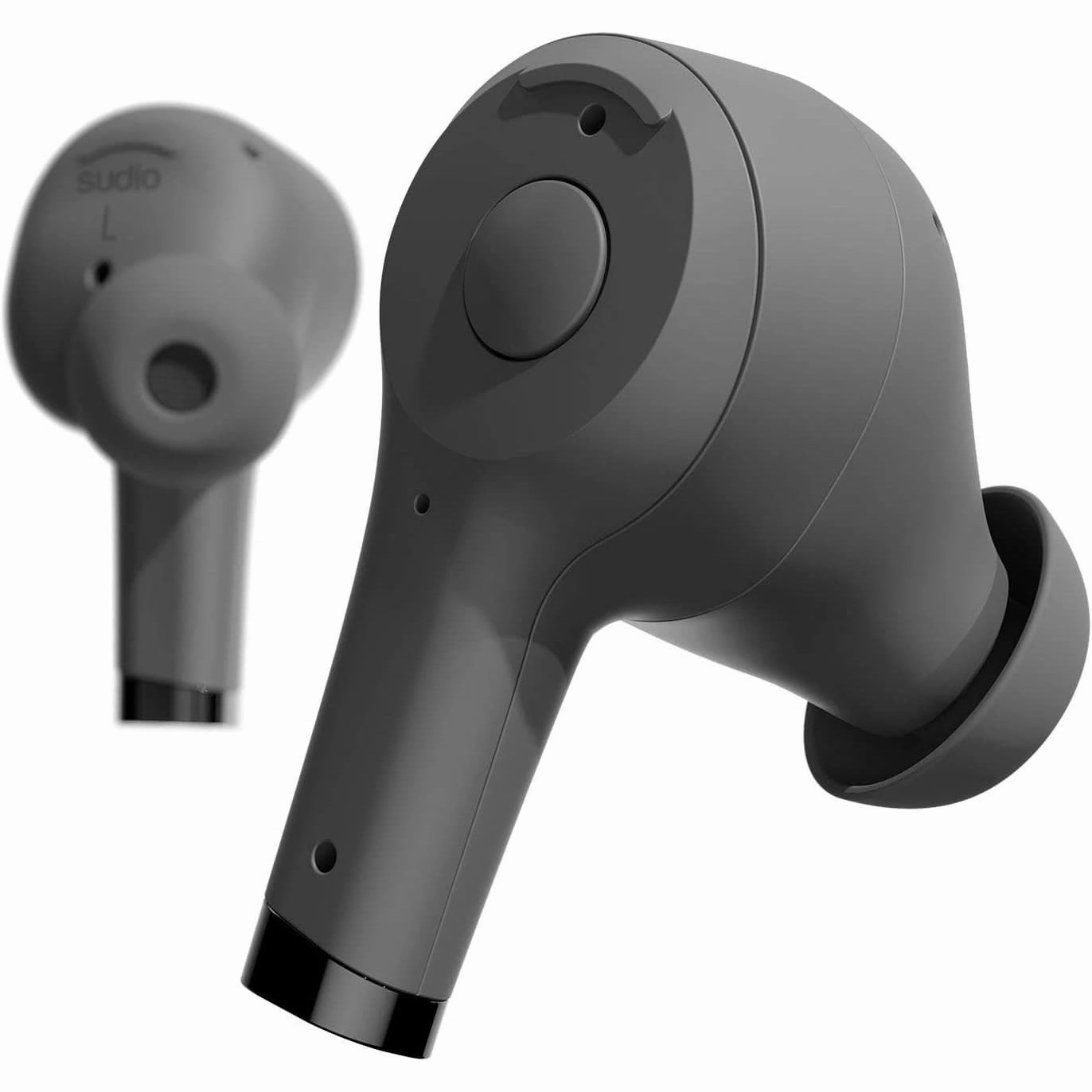 Sudio Ett True Wireless Bluetooth Earbuds - Active Noise Cancelling, Transparency Mode, IPX5 Water Protection, 30h Battery Time, supports Wireless Charging, compatible with Android and iOS (Black)