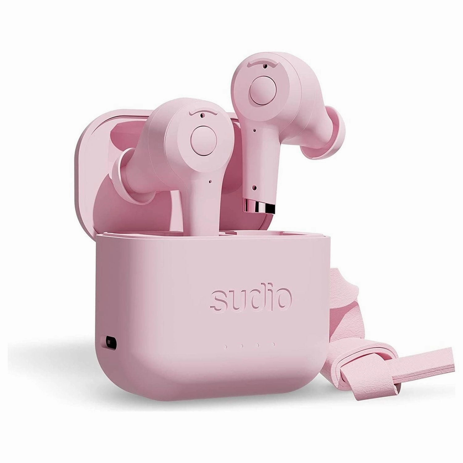 Sudio Ett True Wireless Bluetooth Earbuds - Active Noise Cancelling, Transparency Mode, IPX5 Water Protection, 30h Battery Time, supports Wireless Charging, compatible with Android and iOS (Pink) bluetooth headphones, cheap wireless headphones, headphones 