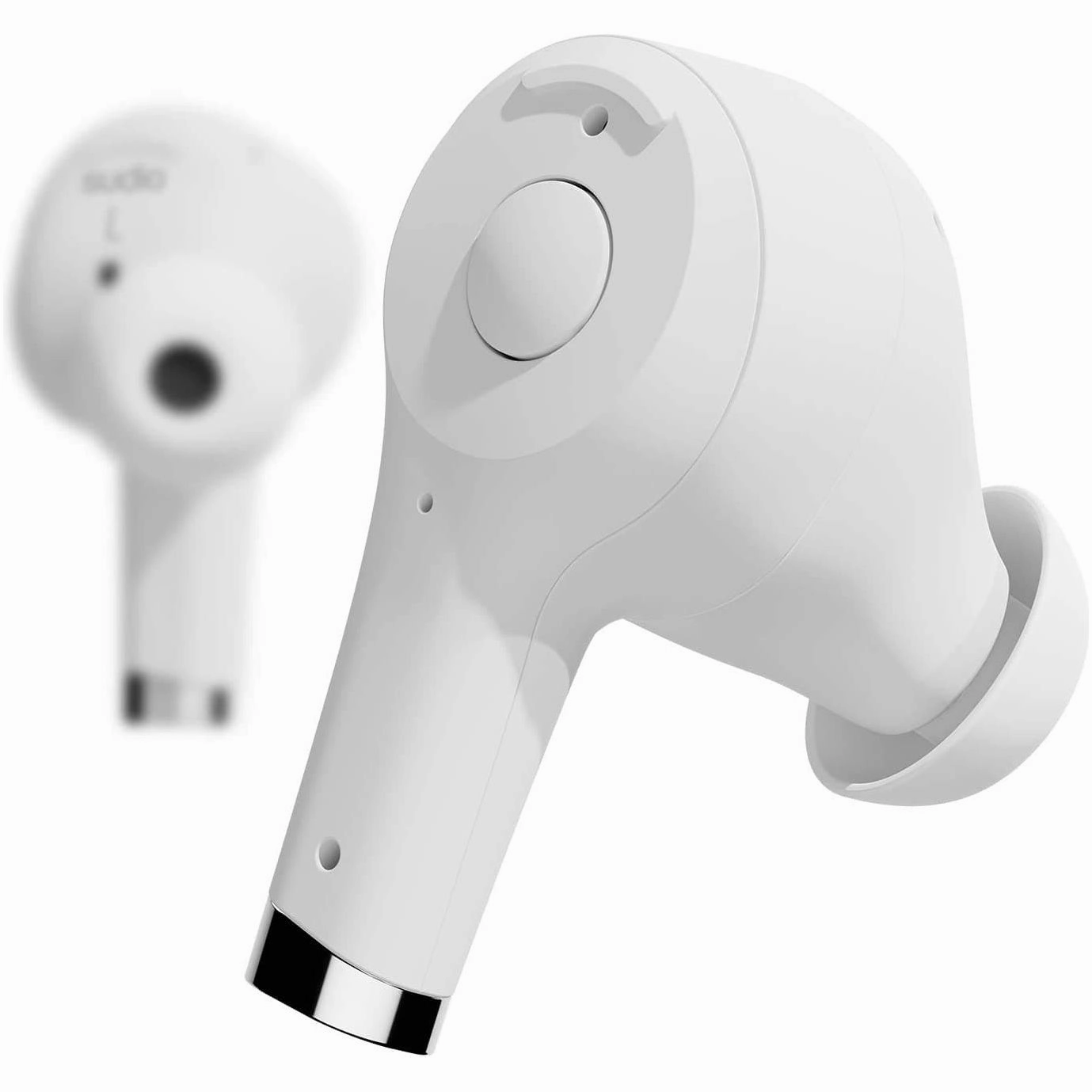 Sudio Ett True Wireless Bluetooth Earbuds - Active Noise Cancelling, Transparency Mode, IPX5 Water Protection, 30h Battery Time, supports Wireless Charging, compatible with Android and iOS (White)