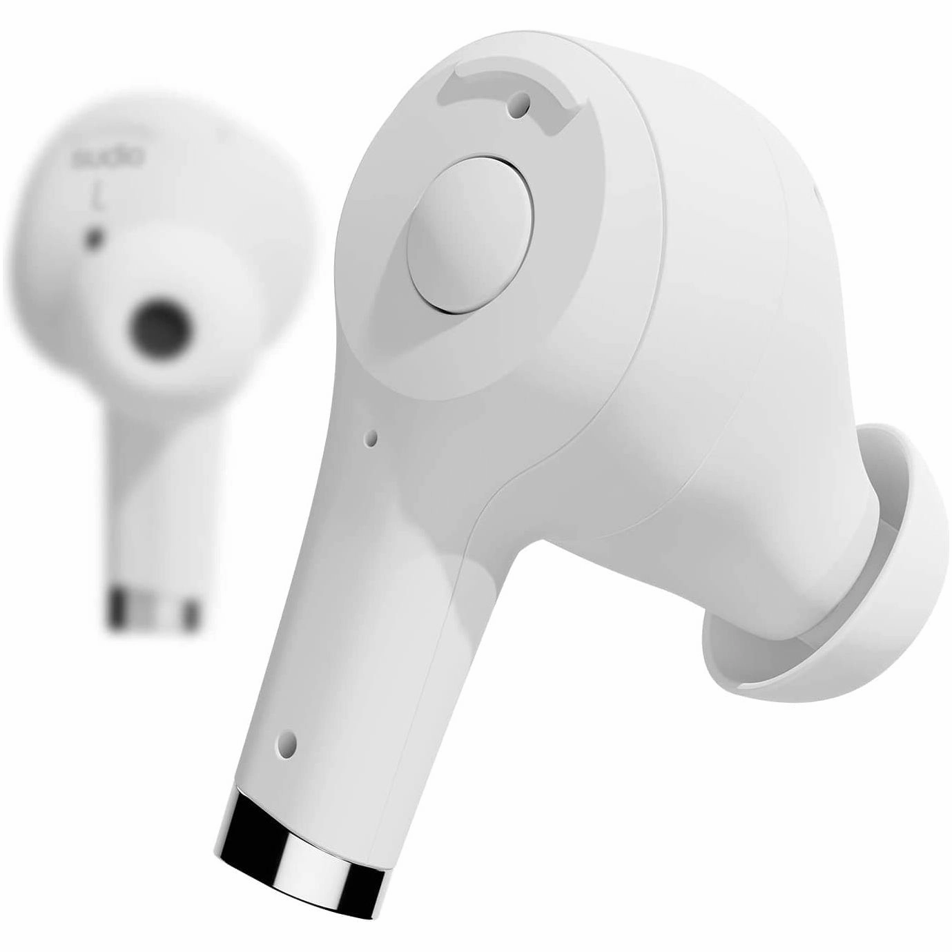 Sudio Ett True Wireless Bluetooth Earbuds - Active Noise Cancelling, Transparency Mode, IPX5 Water Protection, 30h Battery Time, supports Wireless Charging, compatible with Android and iOS (White)