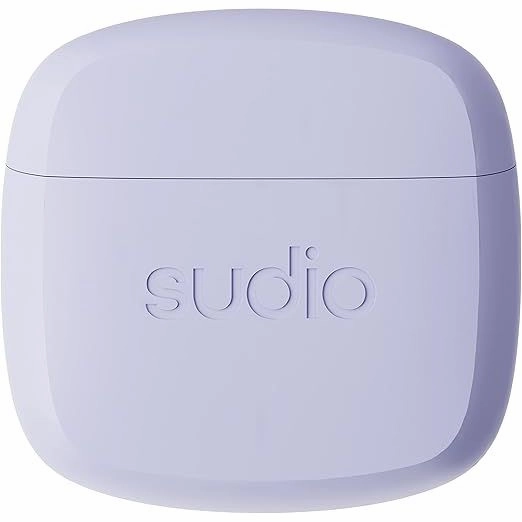 Sudio N2 True Wireless Earbuds Open-Ear, Bluetooth, 30H Battery, Mic, IPX4, Multipoint, USB-C & Wireless Charging - Purple Haze