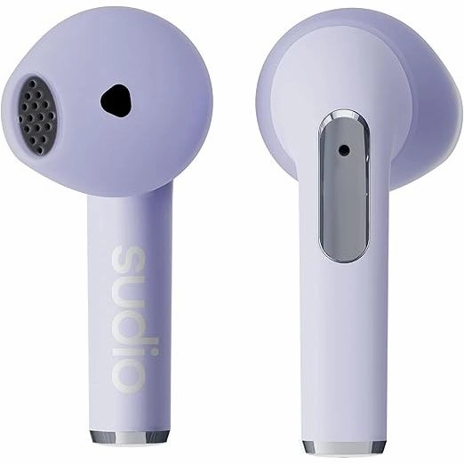 Sudio N2 True Wireless Earbuds Open-Ear, Bluetooth, 30H Battery, Mic, IPX4, Multipoint, USB-C & Wireless Charging - Purple Haze