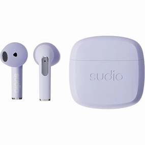 Sudio N2 True Wireless Earbuds Open-Ear, Bluetooth, 30H Battery, Mic, IPX4, Multipoint, USB-C & Wireless Charging - Purple Haze bluetooth headphones, cheap wireless headphones, headphones with mic
