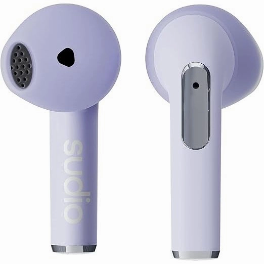 Sudio N2 True Wireless Earbuds Open-Ear, Bluetooth, 30H Battery, Mic, IPX4, Multipoint, USB-C & Wireless Charging - Purple Haze