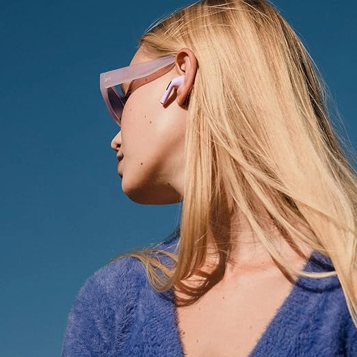Sudio N2 True Wireless Earbuds Open-Ear, Bluetooth, 30H Battery, Mic, IPX4, Multipoint, USB-C & Wireless Charging - Purple Haze