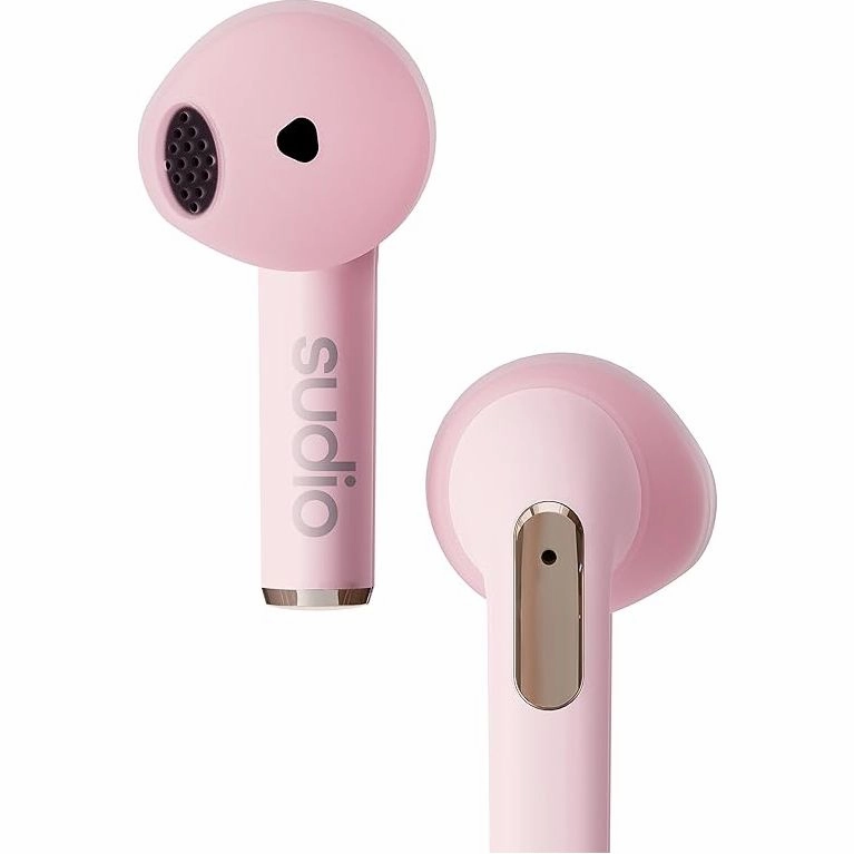 Sudio N2 Wireless Open-Ear Headphones  Bluetooth, 30H Battery, Mic, Multipoint, IPX4, USB-C - Dusty Pink