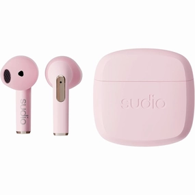 Sudio N2 Wireless Open-Ear Headphones  Bluetooth, 30H Battery, Mic, Multipoint, IPX4, USB-C - Dusty Pink bluetooth headphones, cheap wireless headphones, headphones with mic
