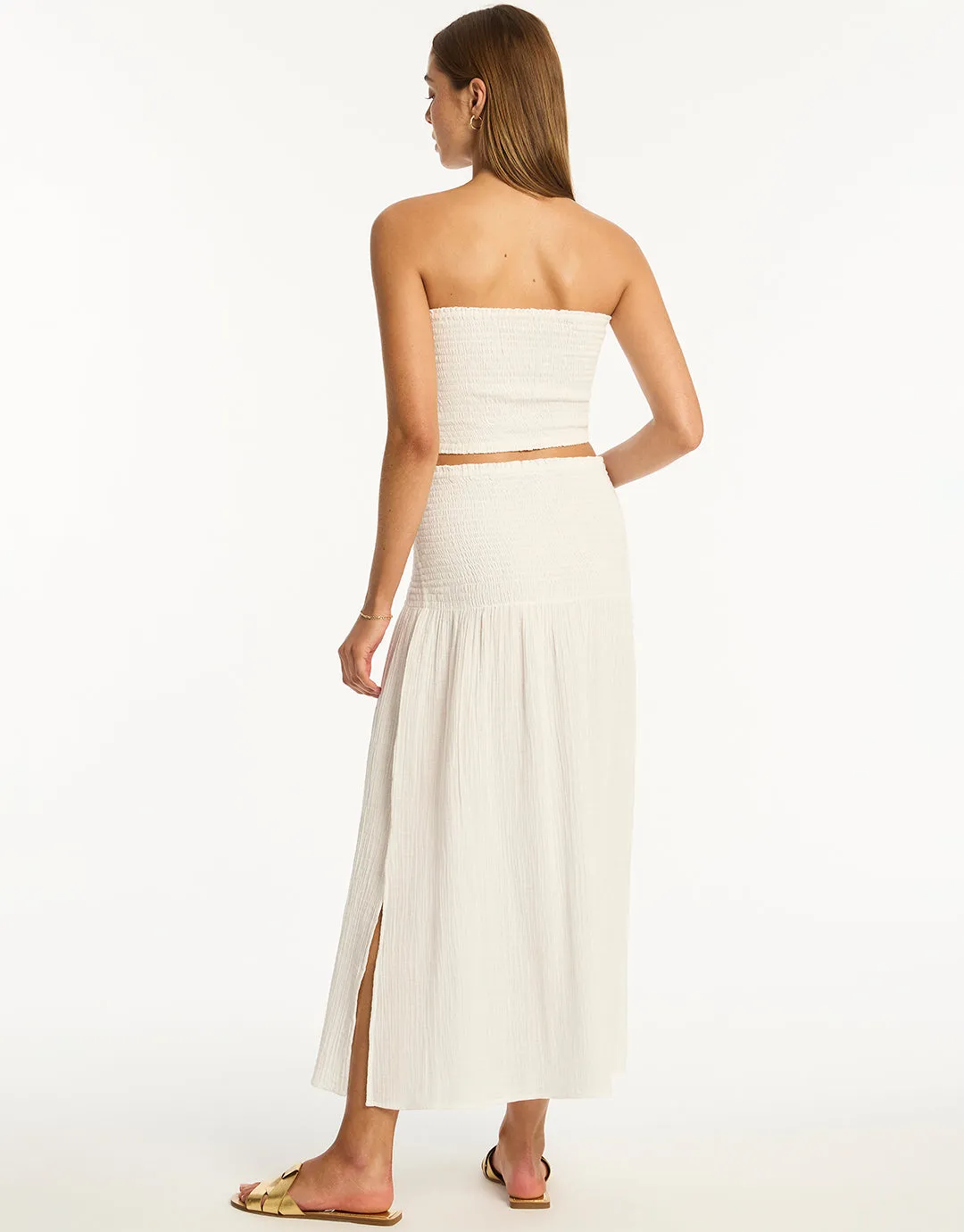 Sunset Beach Bandeau Top - White