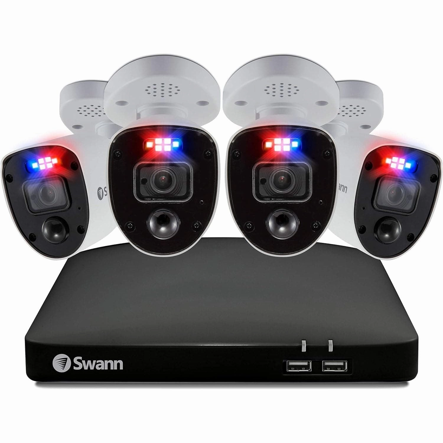 Swann 4K UHD 8-Channel DVR Security System with 2TB HDD, 4 Indoor/Outdoor CCTV Cameras, Color Night Vision, Motion & Heat Detection, Spotlights, Sirens - 856804RL xbox console, buy xbox series x, xbox accessories online