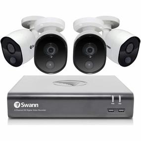 Swann 8 Channel Security Camera Kit, DVR-4580 with 1 TB HDD and 4 x 1080p Cameras, Works with Google Assistant and Alexa xbox console, buy xbox series x, xbox accessories online
