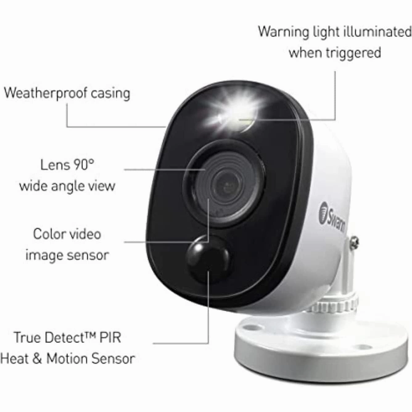 Swann 8 Channel Security Camera Kit, DVR-4580 with 1 TB HDD and 4 x 1080p Cameras, Works with Google Assistant and Alexa