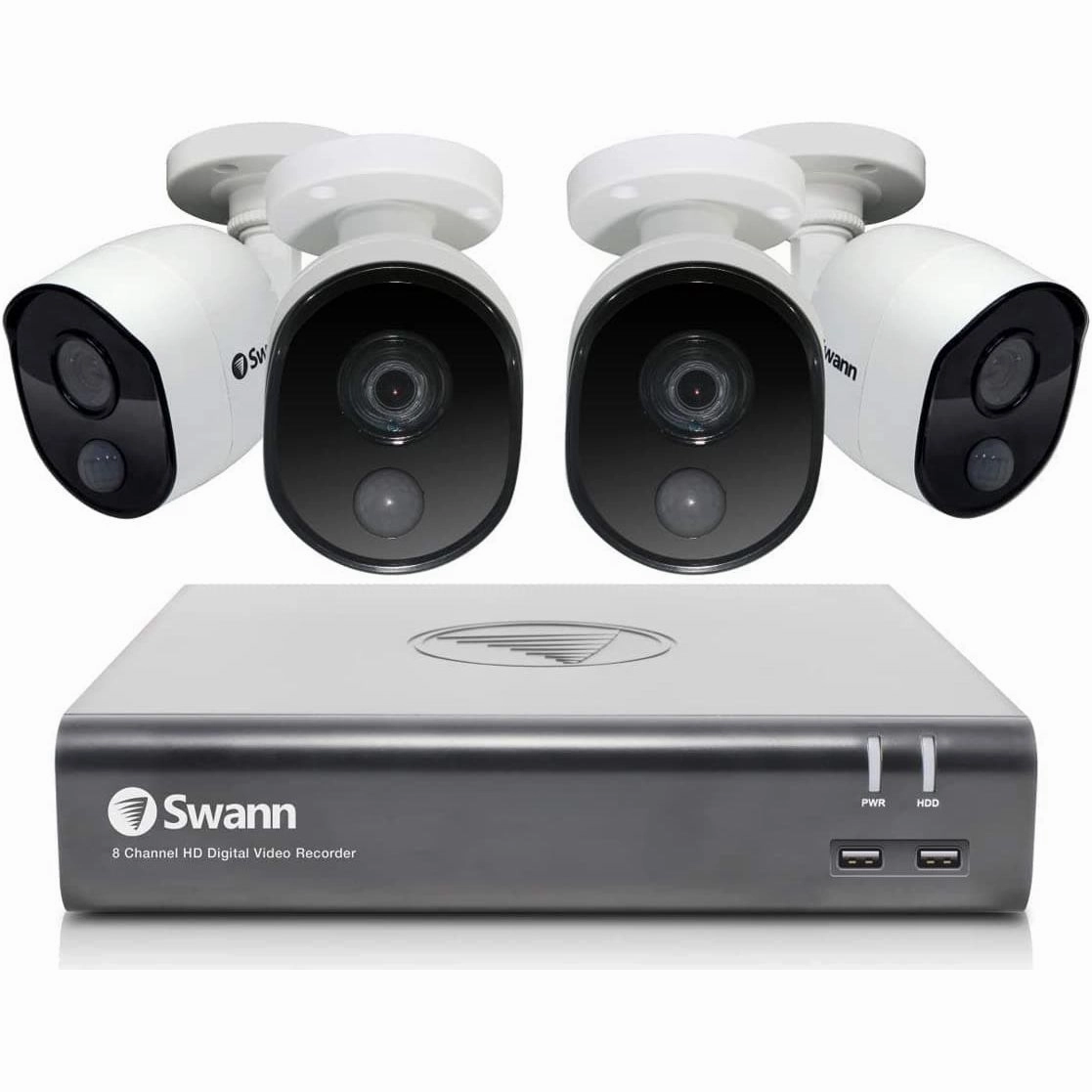 Swann 8 Channel Security Camera Kit, DVR-4580 with 1 TB HDD and 4 x 1080p Cameras, Works with Google Assistant and Alexa xbox console, buy xbox series x, xbox accessories online
