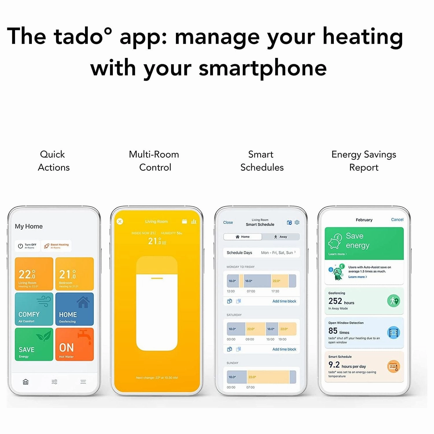 tado Wireless Smart Thermostat Starter Kit V3  Incl. Stand C Full Control Over Your Boiler And Hot Water From Anywhere, Save Energy, Easy DIY Installation