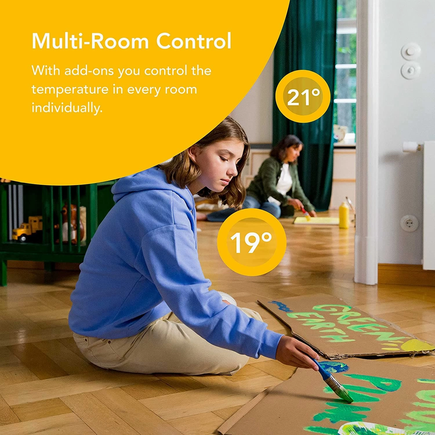 tado Wireless Smart Thermostat Starter Kit V3  Incl. Stand C Full Control Over Your Boiler And Hot Water From Anywhere, Save Energy, Easy DIY Installation
