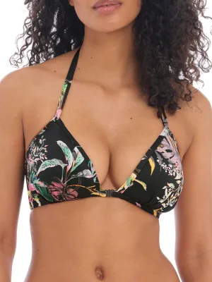 Tahiti Nights Triangle Bikini Top - Black