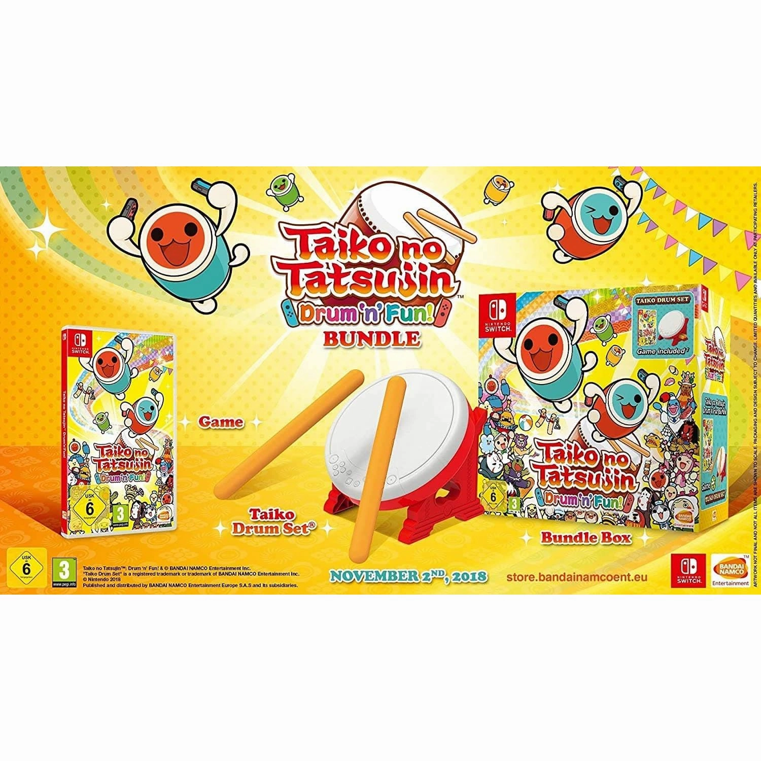 Taiko no Tatsujin: Drum 'n' Fun For Nintendo Switch