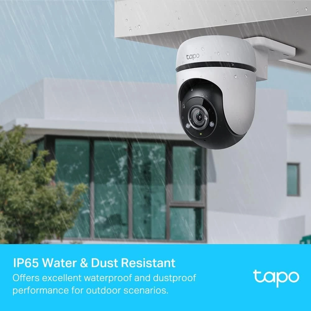 Tapo 1080p Full HD Pan/Tilt WiFi Outdoor Security Camera, 360 Smart Person/Motion Detection, IP65 Weatherproof, Night Vision, Cloud &SD Card Storage, Works with Alexa & Google Home (TC40)