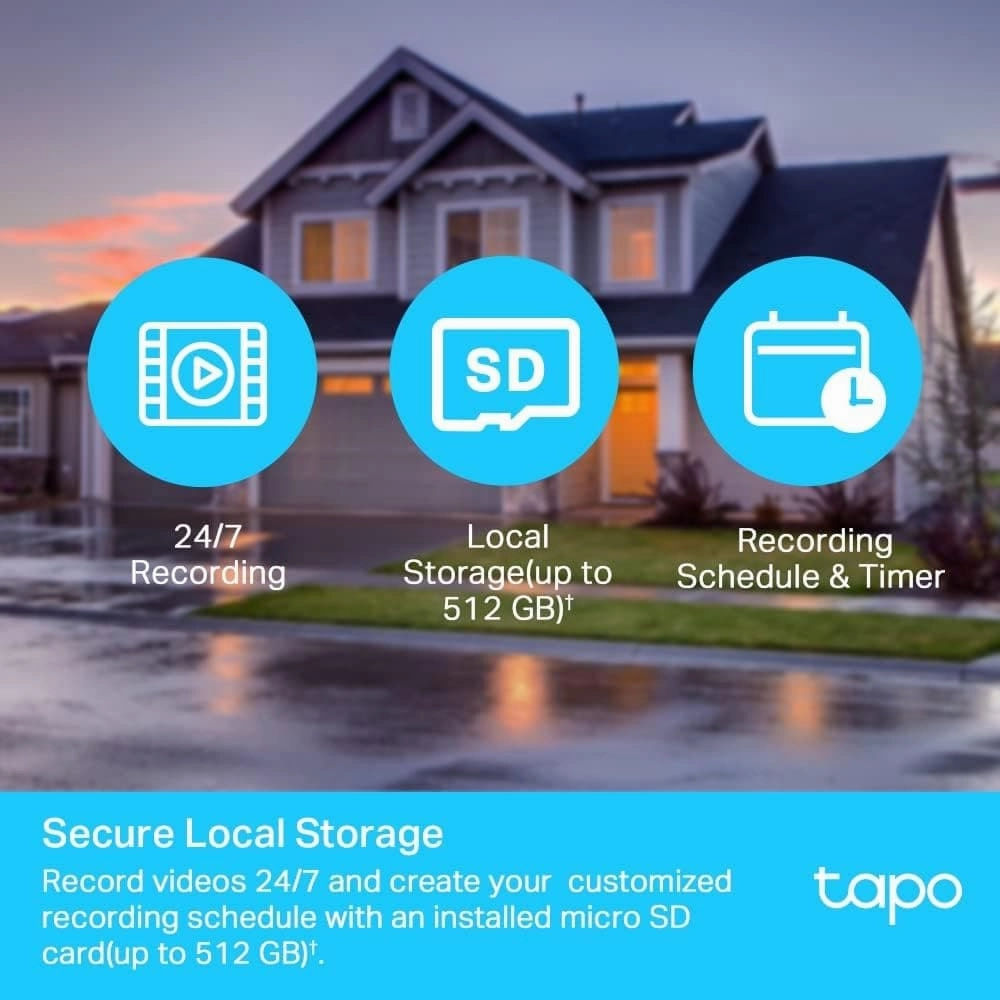 Tapo 1080p Full HD Pan/Tilt WiFi Outdoor Security Camera, 360 Smart Person/Motion Detection, IP65 Weatherproof, Night Vision, Cloud &SD Card Storage, Works with Alexa & Google Home (TC40)