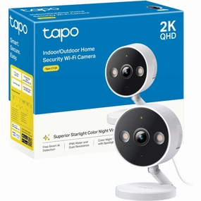 Tapo 2K Indoor/Outdoor Wi-Fi Home Security Camera, IP66 Weatherproof, AI&Baby Cry Detection, Colour Night Vision, Cloud & SD Card Storage up to 512G, work with Amazon Alexa & Google (Tapo C120) xbox console, buy xbox series x, xbox accessories 