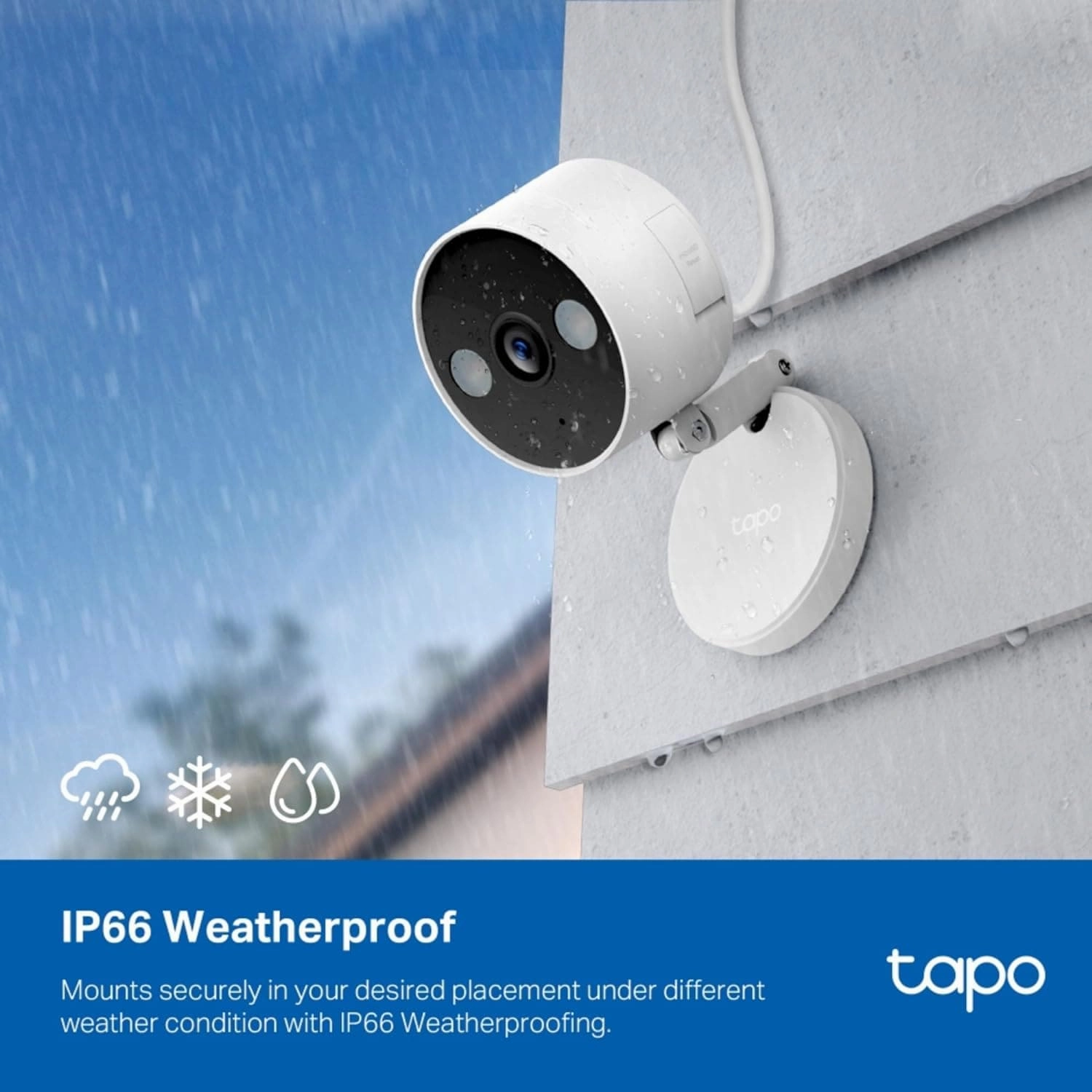 Tapo 2K Indoor/Outdoor Wi-Fi Home Security Camera, IP66 Weatherproof, AI&Baby Cry Detection, Colour Night Vision, Cloud & SD Card Storage up to 512G, work with Amazon Alexa & Google (Tapo C120)