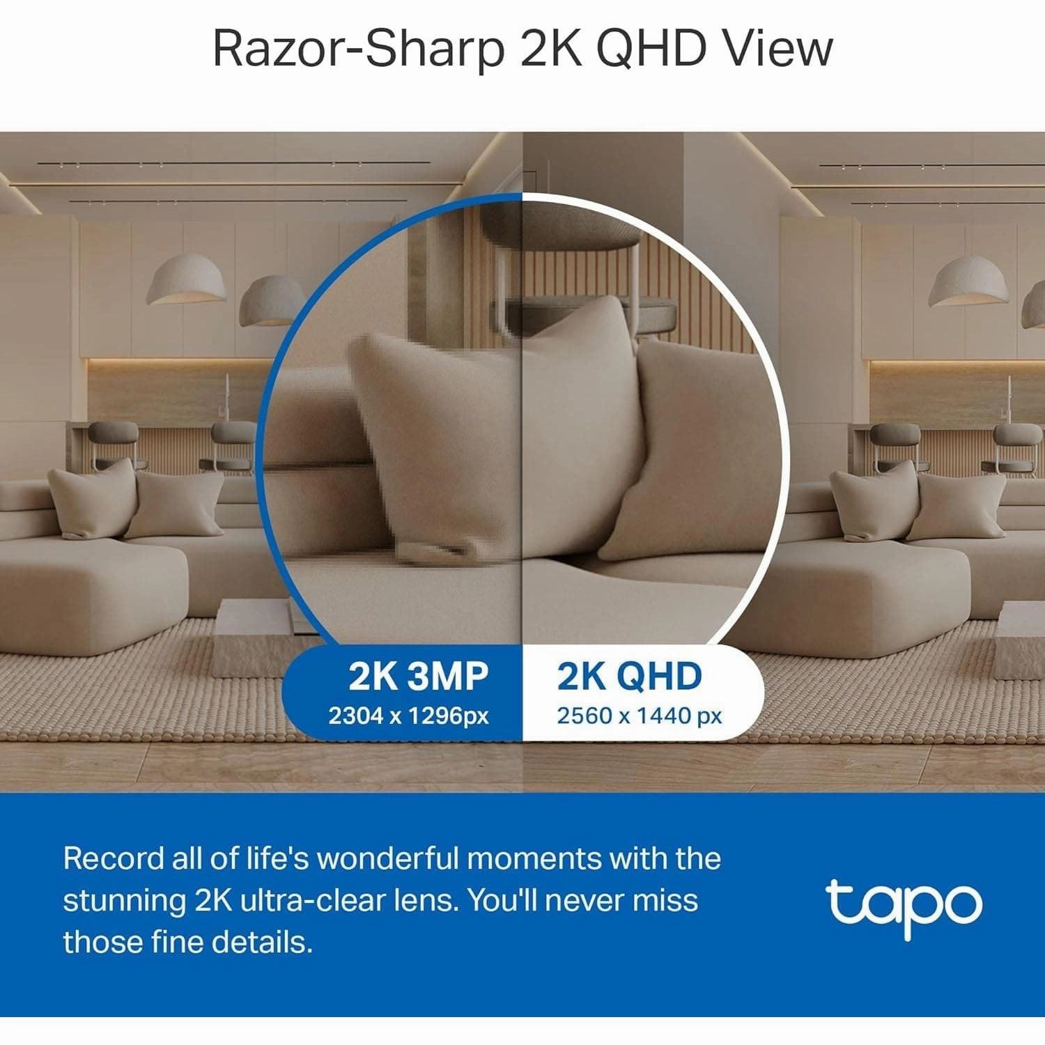 Tapo 2K QHD Indoor Pan/Tilt Security Wi-Fi Camera, AI Detection,360?? Visual Coverage, Night Vision, Customizable privacy Mode, Cloud &Local Storage, Works with Alexa&Google Home(Tapo C220)