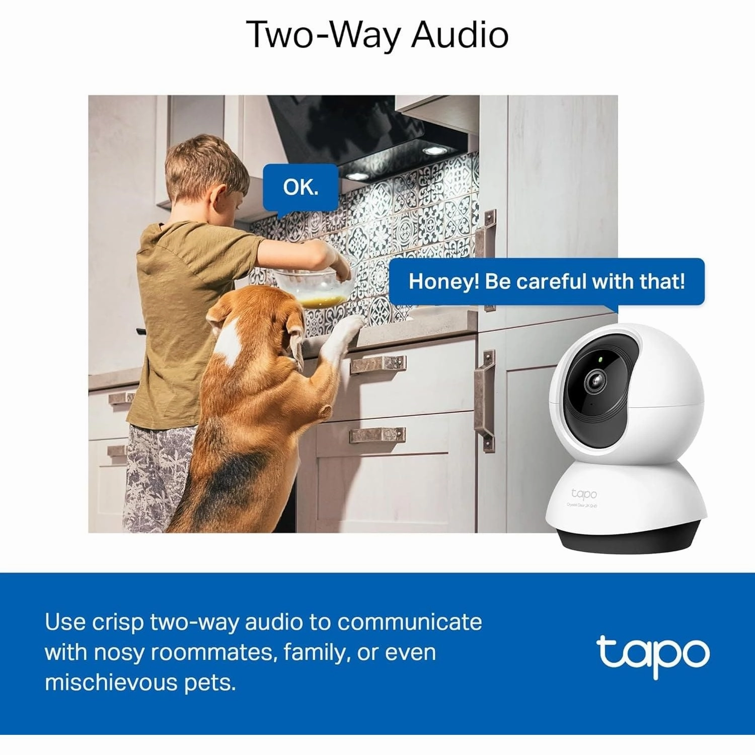 Tapo 2K QHD Indoor Pan/Tilt Security Wi-Fi Camera, AI Detection,360?? Visual Coverage, Night Vision, Customizable privacy Mode, Cloud &Local Storage, Works with Alexa&Google Home(Tapo C220)