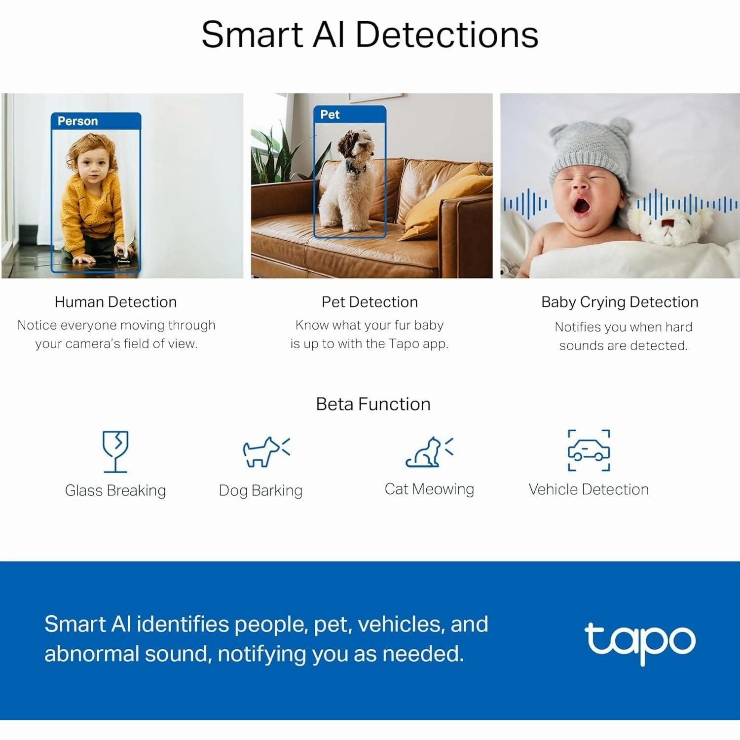 Tapo 2K QHD Indoor Pan/Tilt Security Wi-Fi Camera, AI Detection,360?? Visual Coverage, Night Vision, Customizable privacy Mode, Cloud &Local Storage, Works with Alexa&Google Home(Tapo C220)