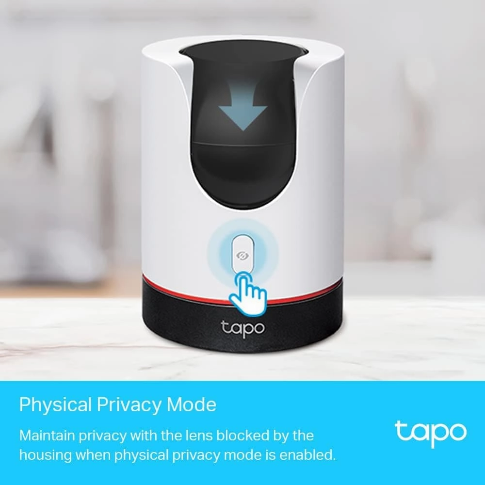 Tapo 2K QHD Pan/Tilt Security Camera, AI Detection, Privacy Protection, Starlight Sensor, 2-way Audio, 4MP, Night Vision, Cloud&SD Card Storage, Works with Alexa (Tapo C225)