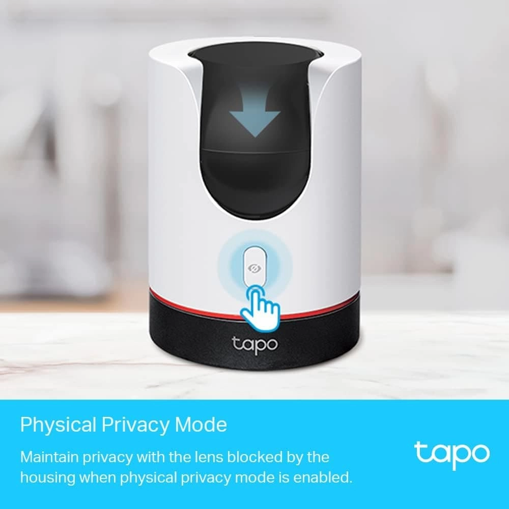 Tapo 2K QHD Pan/Tilt Security Camera, AI Detection, Privacy Protection, Starlight Sensor, 2-way Audio, 4MP, Night Vision, Cloud&SD Card Storage, Works with Alexa (Tapo C225)
