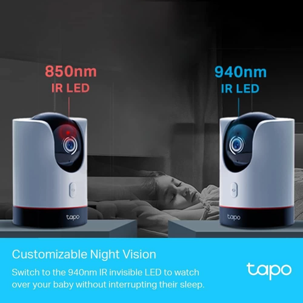 Tapo 2K QHD Pan/Tilt Security Camera, AI Detection, Privacy Protection, Starlight Sensor, 2-way Audio, 4MP, Night Vision, Cloud&SD Card Storage, Works with Alexa (Tapo C225)