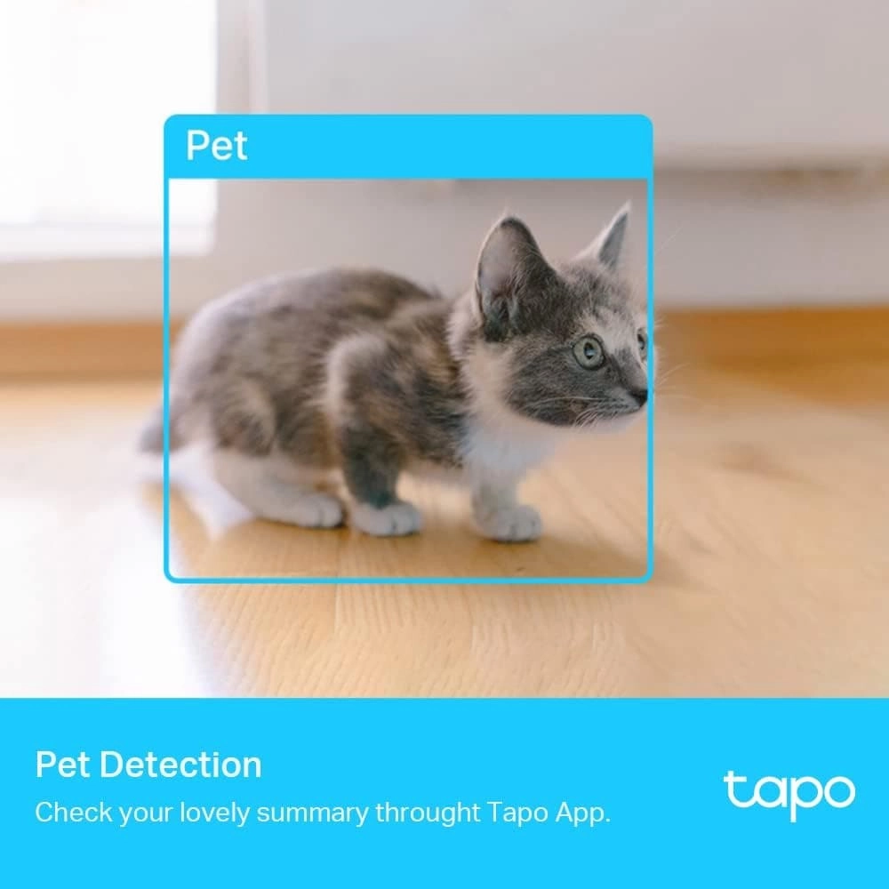 Tapo 2K QHD Pan/Tilt Security Camera, AI Detection, Privacy Protection, Starlight Sensor, 2-way Audio, 4MP, Night Vision, Cloud&SD Card Storage, Works with Alexa (Tapo C225)