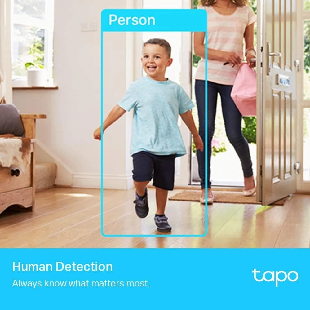 Tapo 2K QHD Pan/Tilt Security Camera, AI Detection, Privacy Protection, Starlight Sensor, 2-way Audio, 4MP, Night Vision, Cloud&SD Card Storage, Works with Alexa (Tapo C225)