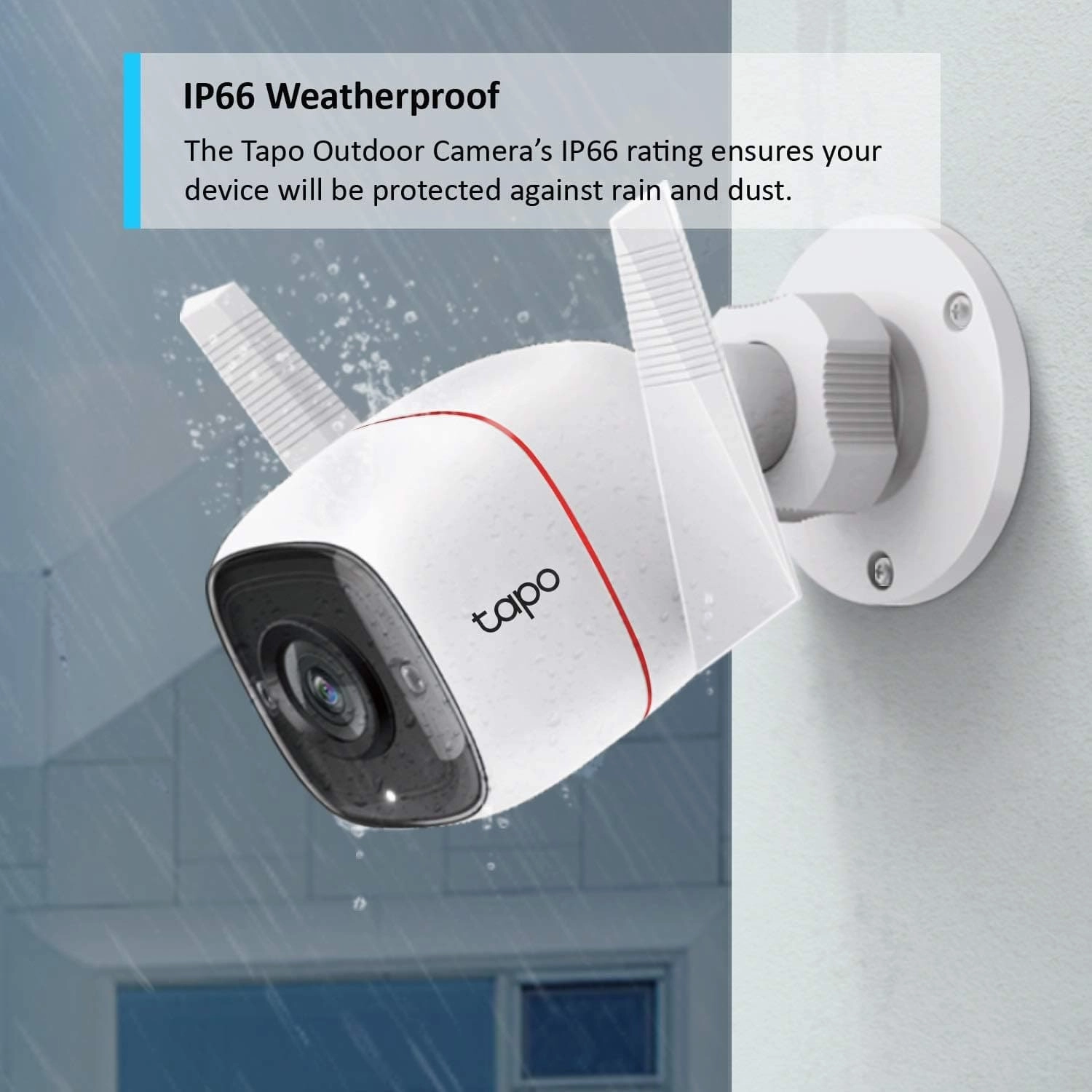 Tapo 2K Wireless Outdoor Security Camera, Motion Detection, IP66 Weatherproof, Built-in Siren, 2-way Audio, 3MP, Night Vision, Cloud &SD Card Storage, Works with Alexa & Google Home (Tapo C310)