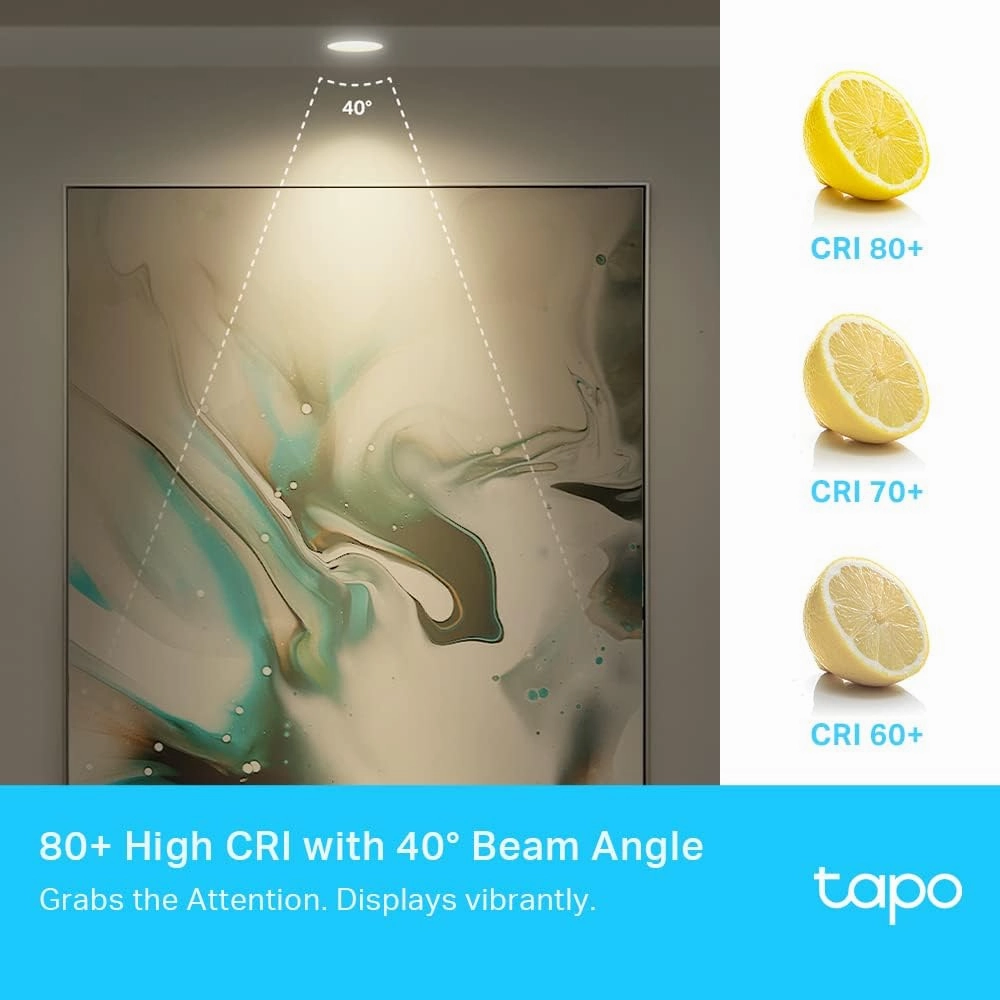 Tapo L610 Smart GU10 LED Bulbs (4-Pack), Warm Dimmable 1-100%, Wi-Fi Spotlight, Energy-Saving, Alexa & Google Compatible, No Hub Required
