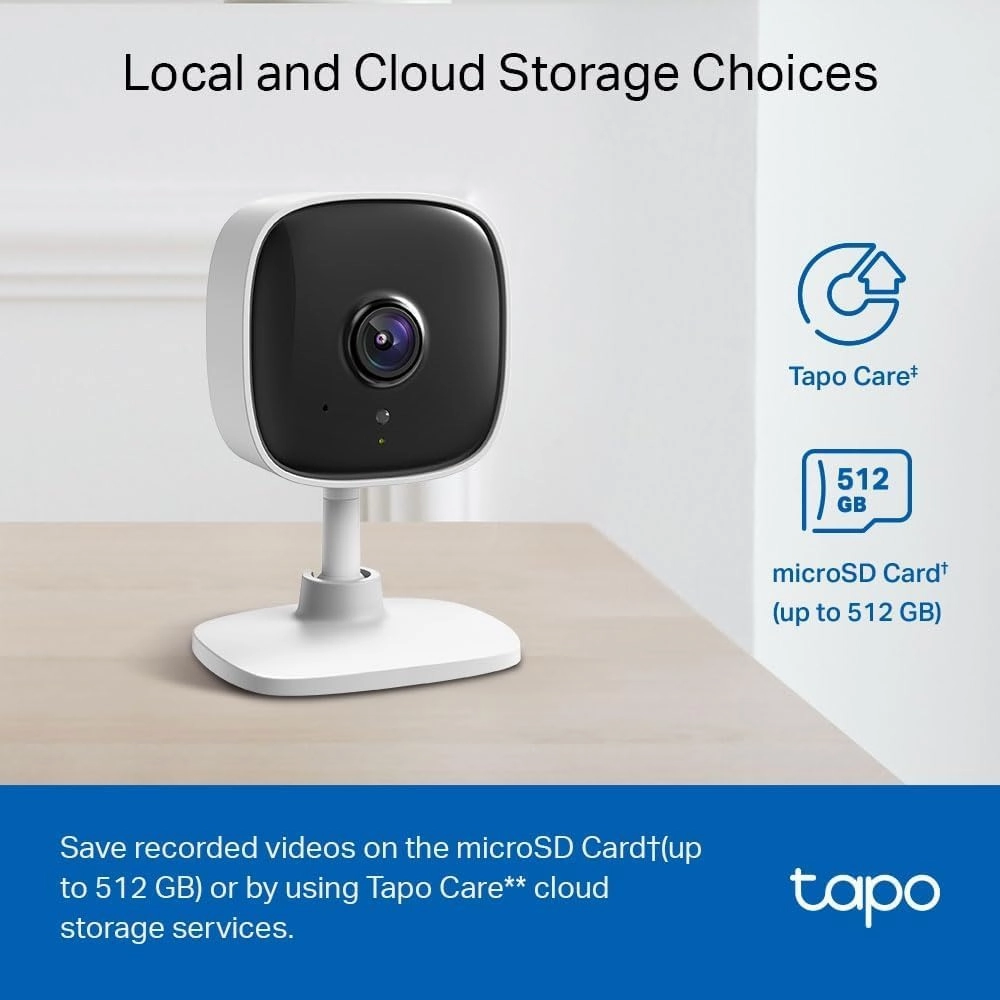 Tapo Mini Smart Security Camera (TC60)  Indoor CCTV with Alexa &amp; Google Home Compatibility