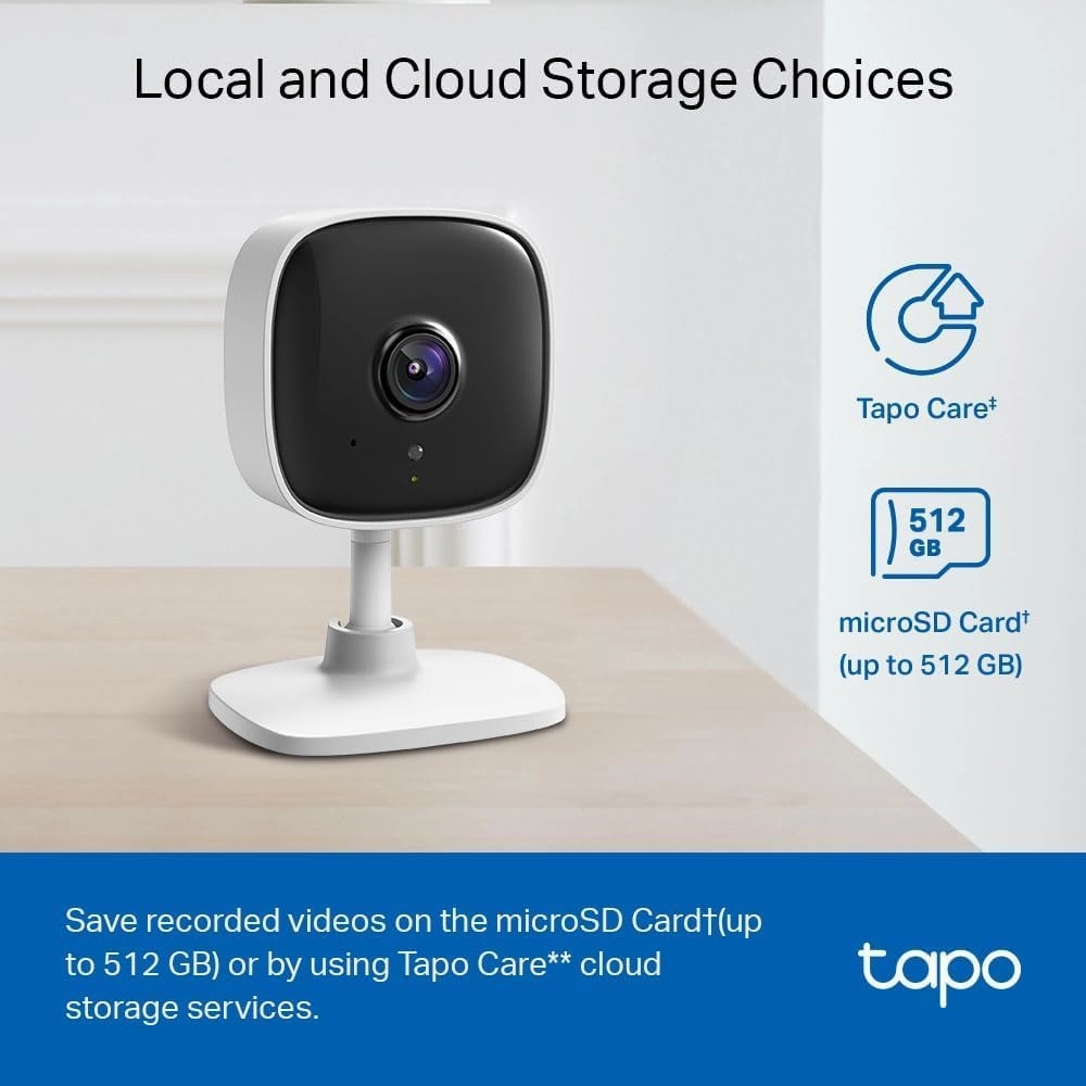 Tapo Mini Smart Security Camera (TC60)  Indoor CCTV with Alexa &amp; Google Home Compatibility