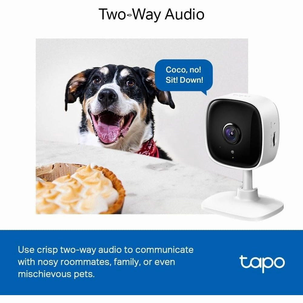 Tapo Mini Smart Security Camera (TC60)  Indoor CCTV with Alexa &amp; Google Home Compatibility