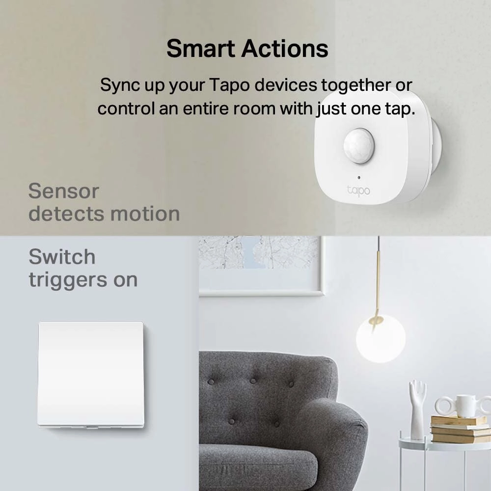 Tapo Smart Light Switch 1 Gang 1 Way  Voice Control, Away Mode, No Neutral Required, Battery Included, Works with Alexa & Google (Tapo S210)
