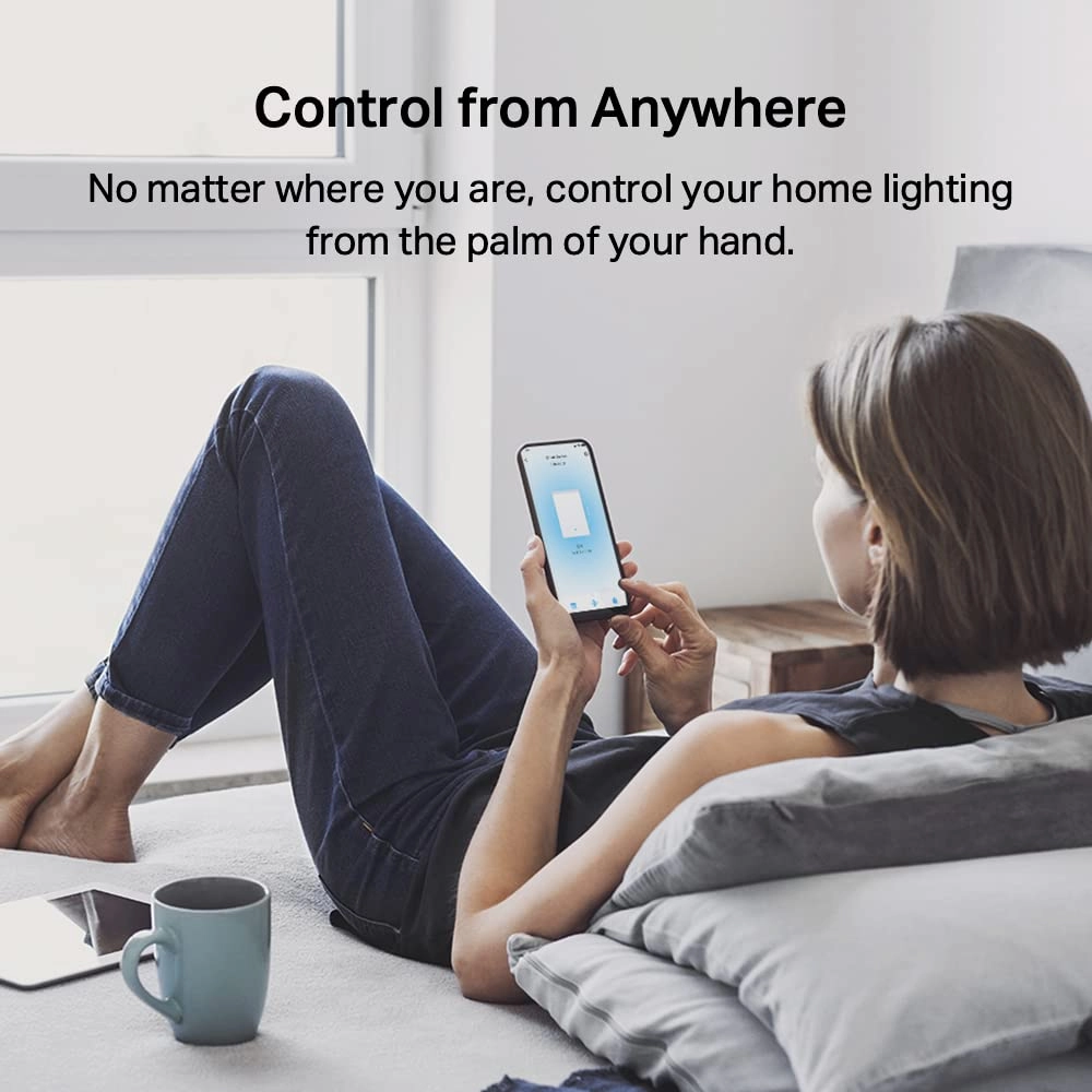 Tapo Smart Light Switch 1 Gang 1 Way  Voice Control, Away Mode, No Neutral Required, Battery Included, Works with Alexa & Google (Tapo S210)