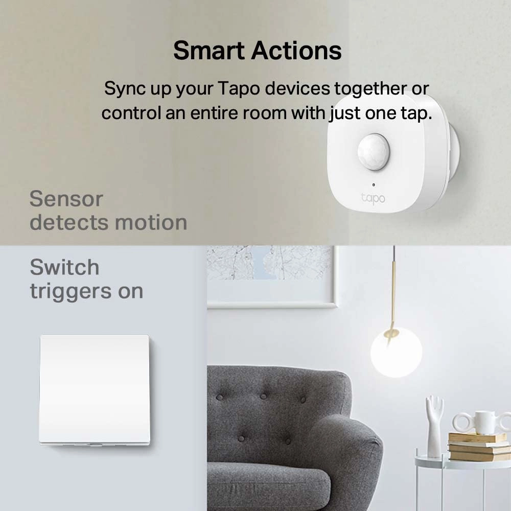 Tapo Smart Light Switch 1 Gang 1 Way  Voice Control, Away Mode, No Neutral Required, Battery Included, Works with Alexa & Google (Tapo S210)