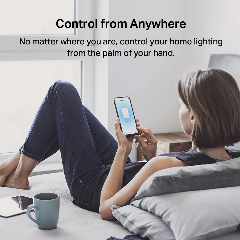 Tapo Smart Light Switch 1 Gang 1 Way  Voice Control, Away Mode, No Neutral Required, Battery Included, Works with Alexa & Google (Tapo S210)