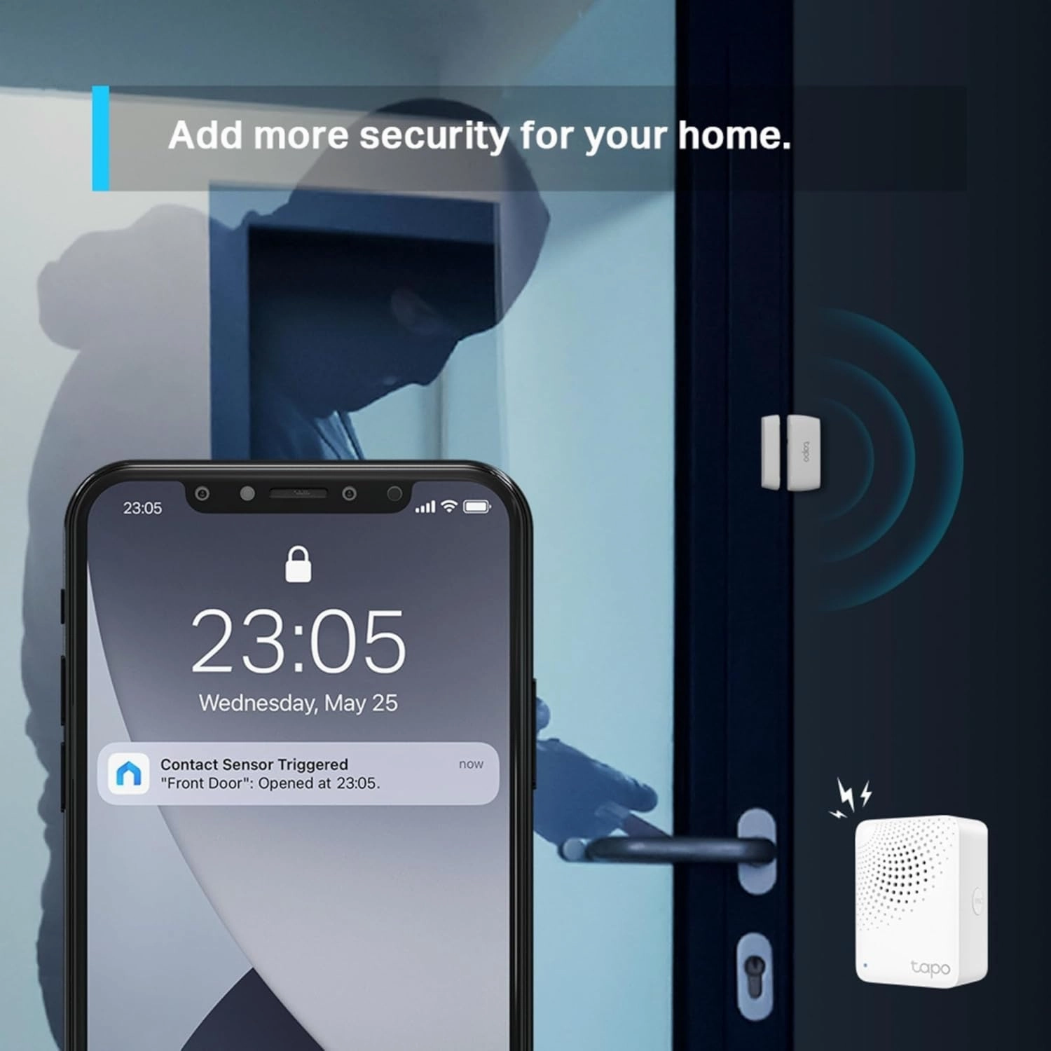 Tapo T110 Smart Door & Window Alarm Sensor  Real-Time Alerts, Smart Home Automation, Works with Alexa & Google Home