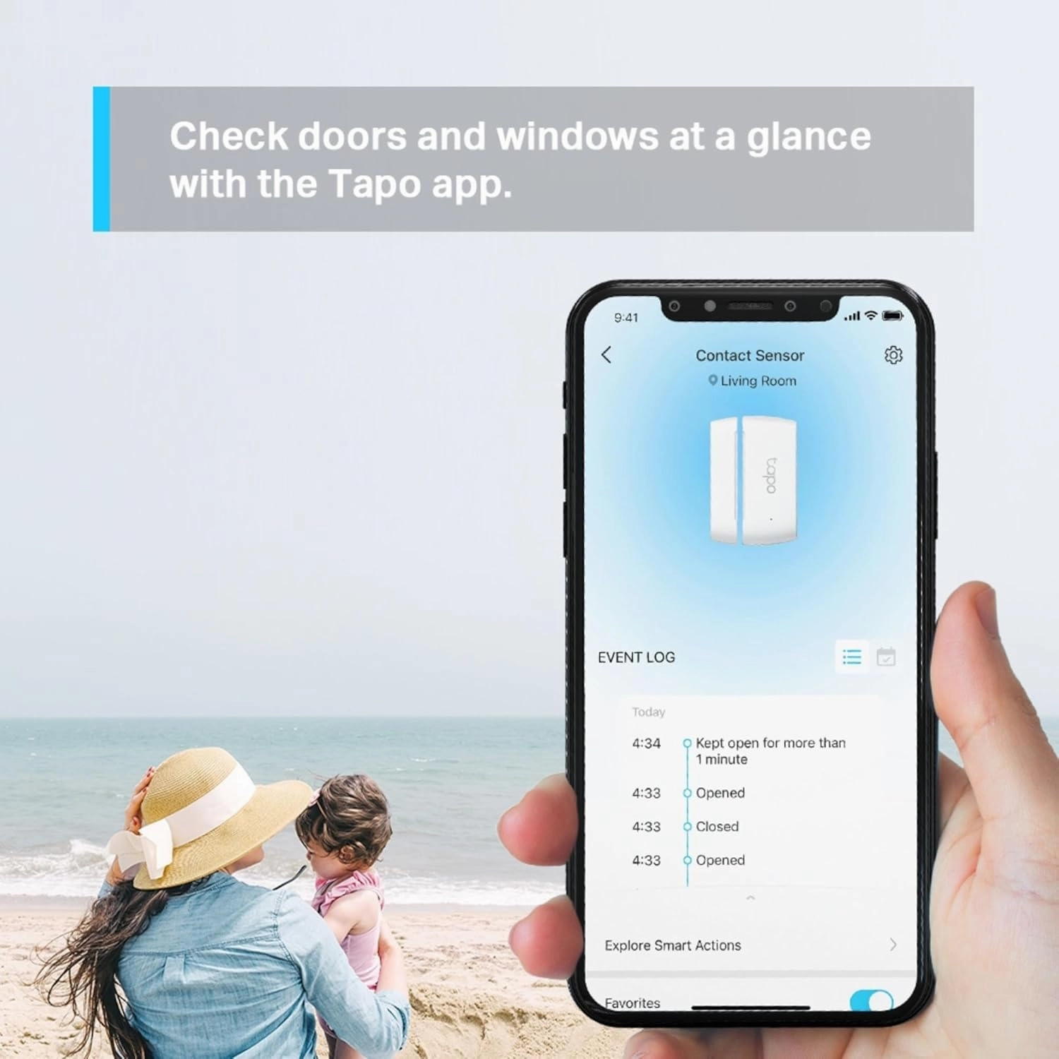 Tapo T110 Smart Door & Window Alarm Sensor  Real-Time Alerts, Smart Home Automation, Works with Alexa & Google Home