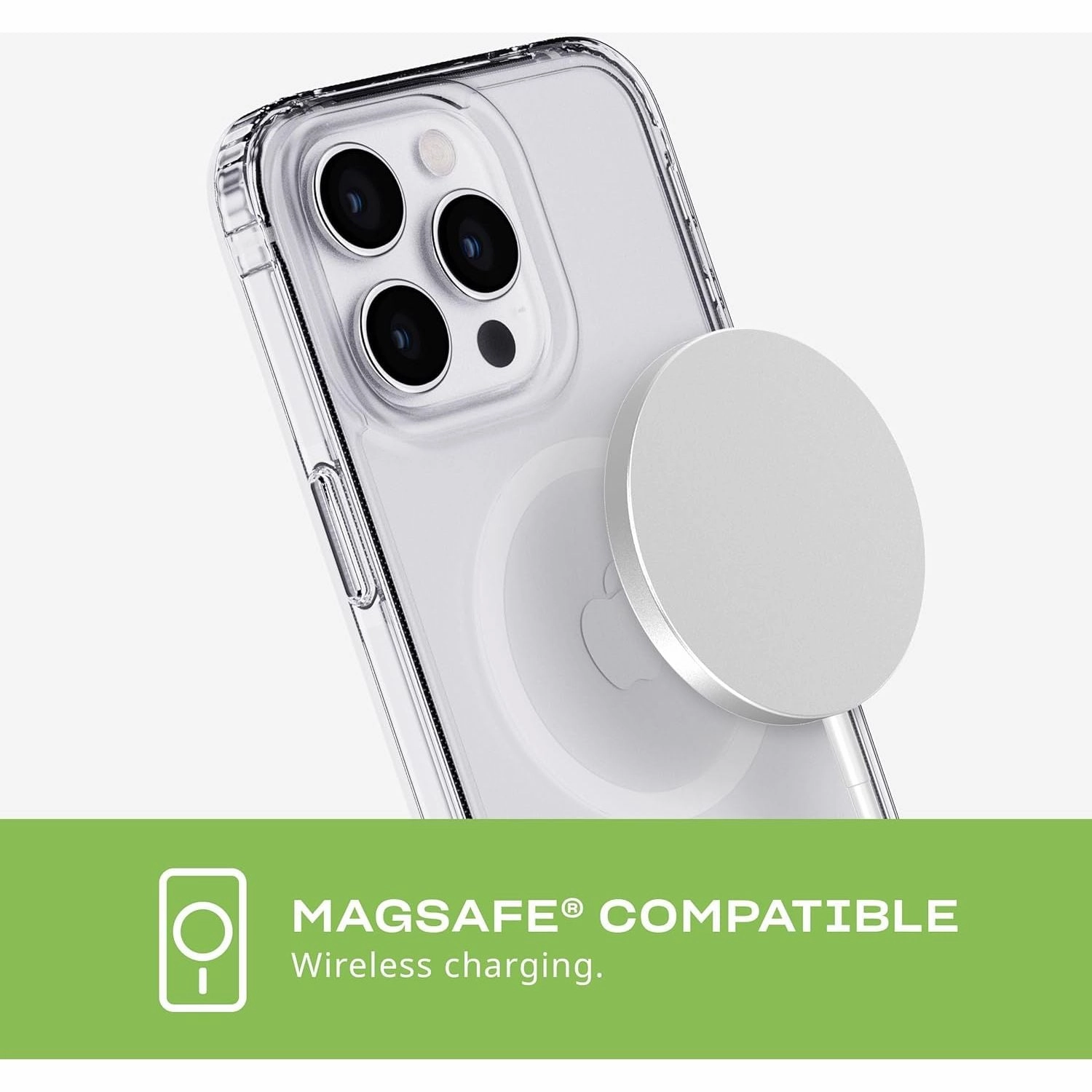 tech21 Evo Clear Case for iPhone 15 Pro Max - MagSafe Compatible, Impact Protection - Clear