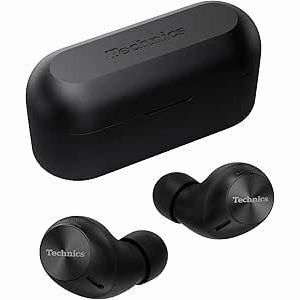 Technics EAH-AZ40M2EK Wireless Earbuds  Noise Cancelling, Multipoint Bluetooth, Mic, 5.5H Playtime  Black bluetooth headphones, cheap wireless headphones, headphones with mic