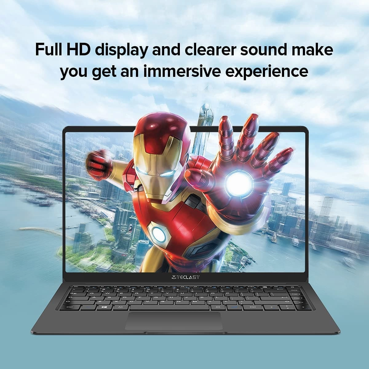 TECLAST 13.3 Inch laptop F6S, Intel Celeron N3350 Dual Core Processor, 8GB, 128GB - Black