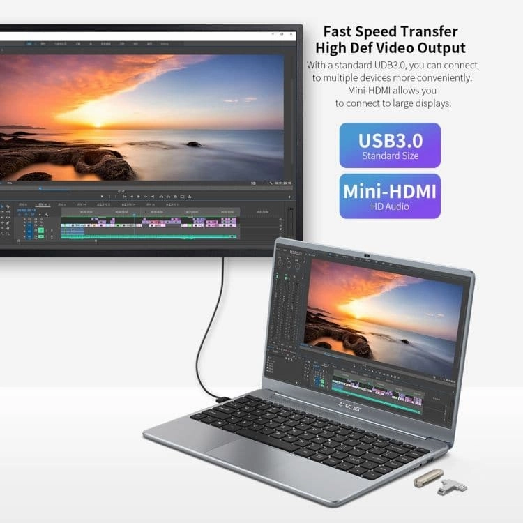 Teclast F7 Plus 3 14.1 inch, Intel N4120, 8GB RAM 256GB SSD - Silver