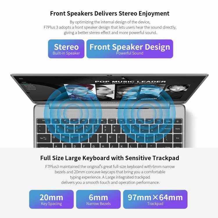 Teclast F7 Plus 3 14.1 inch, Intel N4120, 8GB RAM 256GB SSD - Silver