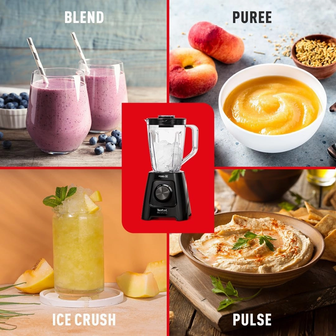 Tefal Blendforce II Blender  600W, 2L Jug, Black (Model BL420840)