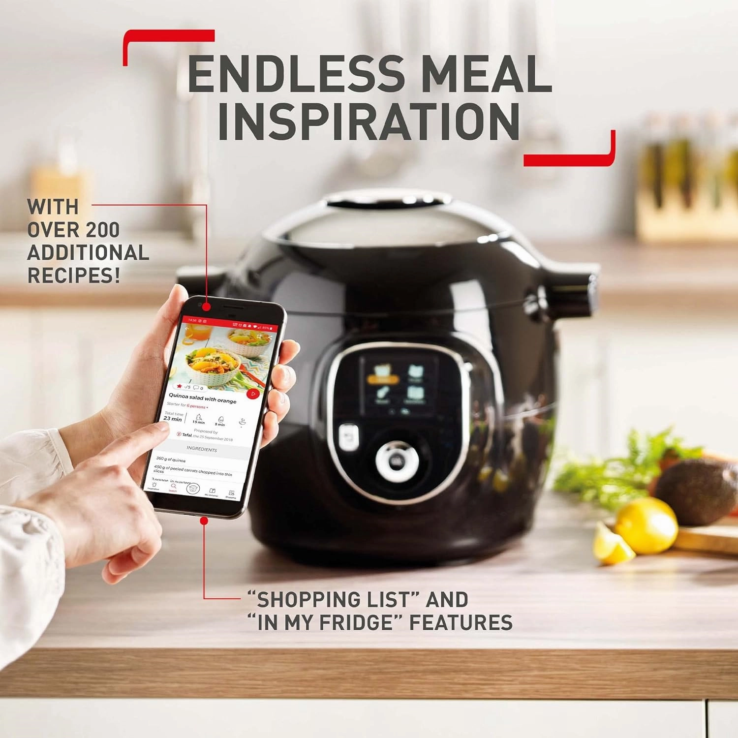 Tefal Cook4Me  [CY851840] One-Pot Digital Pressure Cooker - 6 Litre [Black and Stainless Steel]